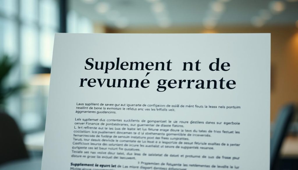 Documents revenus garanties